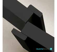 Aanslaglat Zwart voor dubbele deuren 15 x 50 x 2450 mm