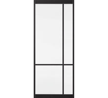 Skantrae binnendeur SSL 4107 Zwart / 4207 Wit  met  blank glas taats of schuifdeur