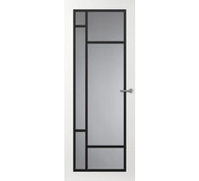 Svedex binnendeur Front  FR500 glasdeur wit met zwarte glaslatten
