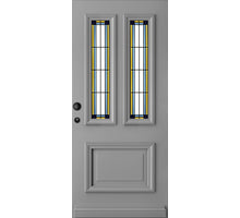 Weekamp voordeur WK1132 klassiek glas in lood