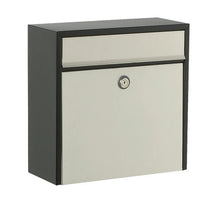 Brievenbus Allux 2500 zwart/RVS front