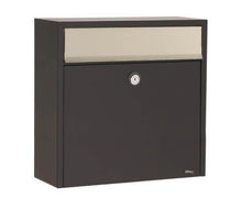 Brievenbus Allux 2500 zwart/RVS klep