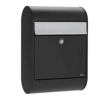Brievenbus Allux 5000 zwart/grijze klep