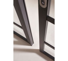 Aanslaglat dubbele schuifdeuren zwart