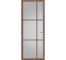 Svedex Binnendeur met glas NDB906 | Nova design | Donker eiken