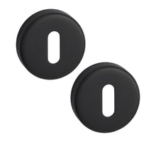 Weekamp sleutelrozetten PVD Black rond