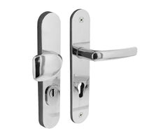 Intersteel voordeurbeslag ovaal greep/kruk PC92 met kerntrek beveiliging chroom