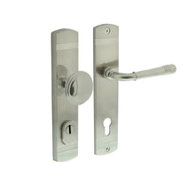 Intersteel voordeurbeslag Helena knop/kruk PC92 met kerntrek beveiliging nikkel mat