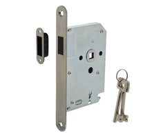 Intersteel woningbouw magneet klavier dag- en nachtslot 55mm, voorplaat afgerond rvs