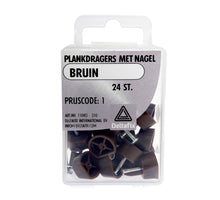 Plankdrager met nagel bruin 8 mm 24 st.