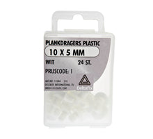 Plankdragers plastic 10 x 5 mm - 24 stuks