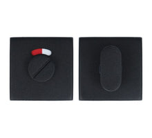 Toilet-garnituur rvs/zwart vierkant (rood/wit)