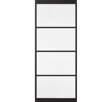Skantrae binnendeur SSL 4104 Zwart / 4204 Wit met blank glas taats of schuifdeur