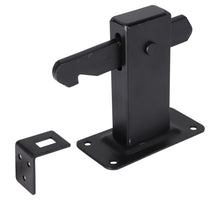 Deurvastzetter met vloerplaat - 120 x 67 x 7 mm - zwart