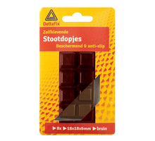 Deltafix stootdop zelfklevend bruin 18 mm x 18 mm x 6 mm 8 st