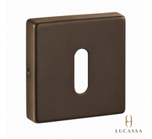 Lucassa sleutelrozet Linea Quadro - Brons
