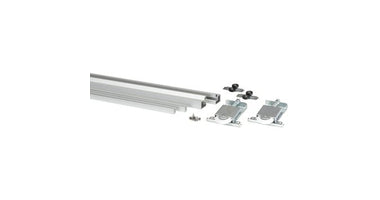 Schuifdeur Kit Dubbele Kast Schuifdeur Railsysteem met Vloergeleider en Rollers, 880 140 150 152 160 180 183 185 300 cm Schuifdeur Hardware Set, Inbouw Rol & Rail voor Schuifdeur(260cm/102.1 inch Schuifdeur Kit Dubbele Kast Schuifdeur Railsysteem met Vloergeleider en Rollers, 880 140 150 152 160 180 183 185 300 cm Schuifdeur Hardware Set, Inbouw Rol & Rail voor Schuifdeur(260cm/102.1 inch