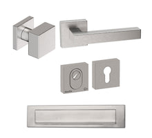 Voordeurset vierkant met Quadro 50 & briefplaat Inox