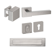Voordeurset vierkant met Quadro 60 & briefplaat Inox