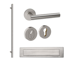 Voordeurset rond met Frankfurt 1900 & briefplaat Inox