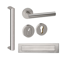 Voordeurset rond met Moskou 350 & briefplaat Inox