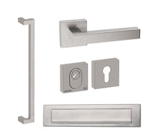 Voordeurset vierkant met Denver S 600 & briefplaat Inox