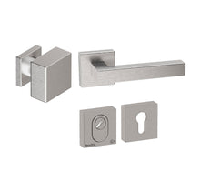 Hardbrass Voordeurset Vierkant Met Quadro 60 inox