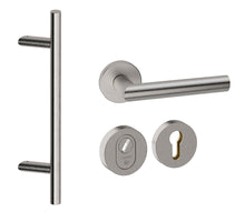 Voordeurset rond met Frankfurt schuin Inox