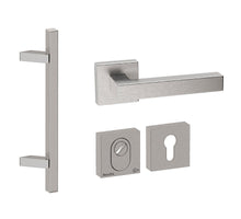Voordeurset vierkant met Toronto schuin Inox