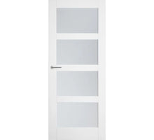 Skantrae binnendeur  SP04 met blank glas. Stomp. 83 x 211.5 Voorraad ( Nummer 003)