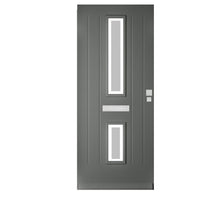 Skantrae Voordeur SKN 659 -ISO satinato glas met blanke bies HR++