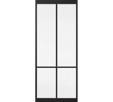 Skantrae binnendeur SSL 4108 Zwart / 4208 Wit  met blank glas taats of schuifdeur