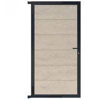 Elephant Tuindeur composiet Forte betongrijs incl. slot en antraciet aluminium kader (90 x 180 cm)
