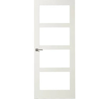 Budget Binnendeur MB05 met blank glas - 83x201,5 opdek links