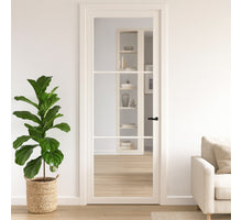 CanDo Binnendeur Cover Glass Bc02 - Afgelakt Crystal White RAL9010 - Blank glas