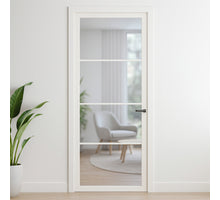 CanDo Binnendeur Cover Glass Bc02 - Afgelakt Crystal White RAL9010 - Blank glas