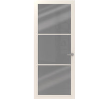 CanDo Binnendeur Cover Glass Be01 - Afgelakt Crystal White RAL9010 - Rookglas