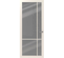 CanDo Binnendeur Cover Glass Be04 - Afgelakt Crystal White RAL9010 - Rookglas
