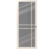 CanDo Binnendeur Cover Glass Be05 - Afgelakt Crystal White RAL9010 - Rookglas
