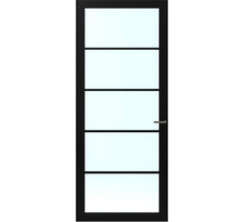 CanDo Binnendeur Cover Glass Dc03 - Afgelakt Carbon Black RAL9005 - Blank glas