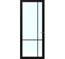 CanDo Binnendeur Cover Glass Dc04 -  Afgelakt Carbon Black RAL9005  - Blank glas