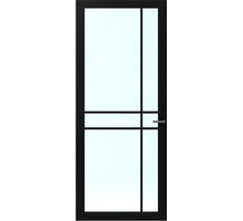 CanDo Binnendeur Cover Glass Dc05 -  Afgelakt Carbon Black RAL9005  - Blank glas