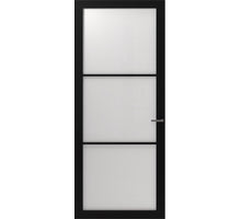 CanDo Binnendeur Cover Glass Dd01 -  Afgelakt Carbon Black RAL9005 - Satijn glas