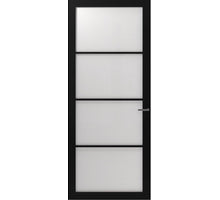 CanDo Binnendeur Cover Glass Dd02 -  Afgelakt Carbon Black RAL9005  - Satijn glas