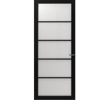 CanDo Binnendeur Cover Glass Dd03 -  Afgelakt Carbon Black RAL9005  - Satijn glas