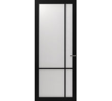 CanDo Binnendeur Cover Glass Dd04 -  Afgelakt Carbon Black RAL9005  - Satijn glas