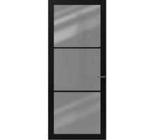 CanDo Binnendeur Cover Glass De01 - Afgelakt Carbon Black RAL9005  - Rookglas