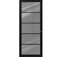 CanDo Binnendeur Cover Glass De03 -  Afgelakt Carbon Black RAL9005  - Rookglas