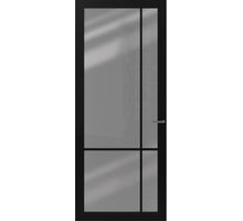 CanDo Binnendeur Cover Glass De04 -  Afgelakt Carbon Black RAL9005 - Rookglas