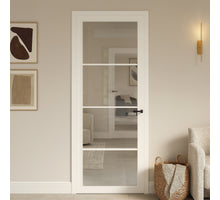 CanDo Binnendeur Cover Glass Ec02 - Afgelakt Chalk White RAL9016 - Blank glas